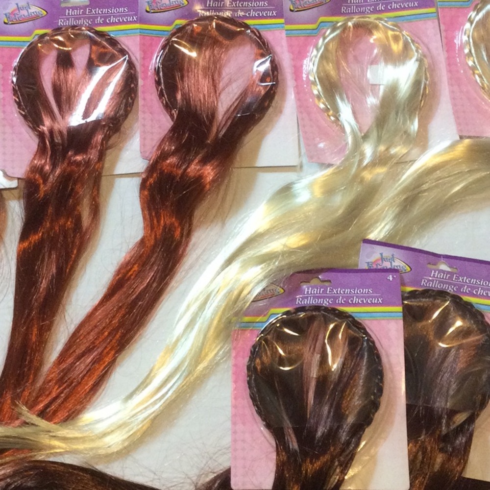 Little girls fake hair extensions